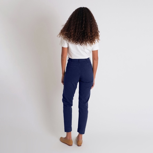 Jesse Kamm navy ranger pant high waisted cotton 225 cali slims sailor 6 8 - Picture 2 of 9